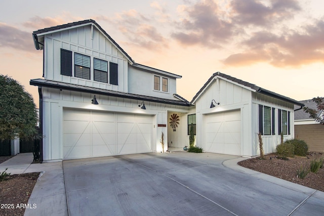 view of front of house featuring a garage