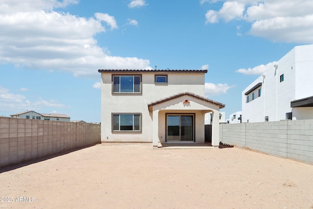 10241 E Ursula Ave, Mesa, AZ 85212 - back of property featuring stucco siding, a patio area, a fenced backyard, and a tiled roof