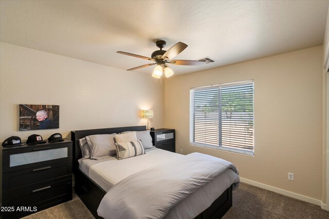 3658 E Pony Track Ln, San Tan Valley, AZ 85140 - bedroom with carpet, baseboards, and ceiling fan