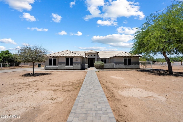 3658 E Pony Track Ln, San Tan Valley, AZ 85140 - view of front of home featuring a tile roof and stucco siding