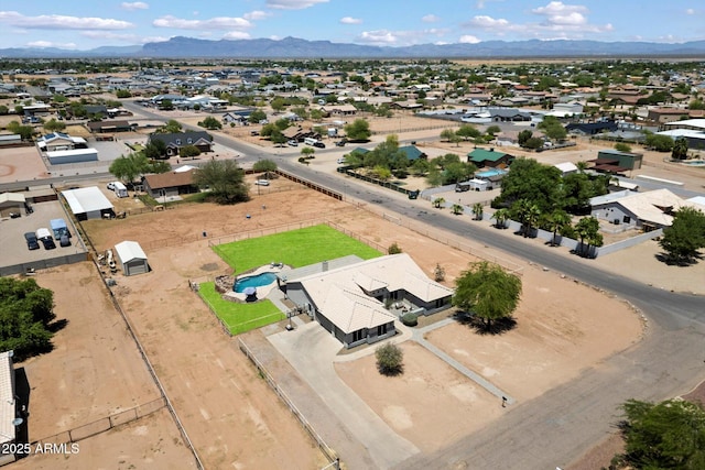 3658 E Pony Track Ln, San Tan Valley, AZ 85140 - aerial perspective of suburban area featuring a mountainous background