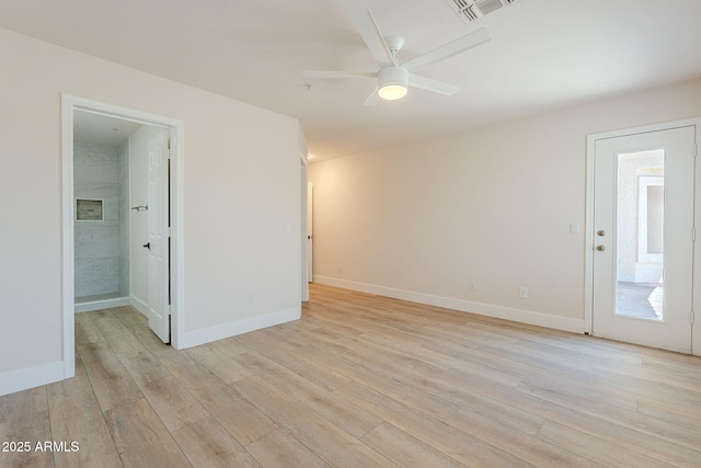 2647 N Miller Rd Unit 6, Scottsdale, AZ 85257 - spare room with light wood-type flooring and ceiling fan