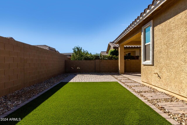 view of yard featuring a patio area