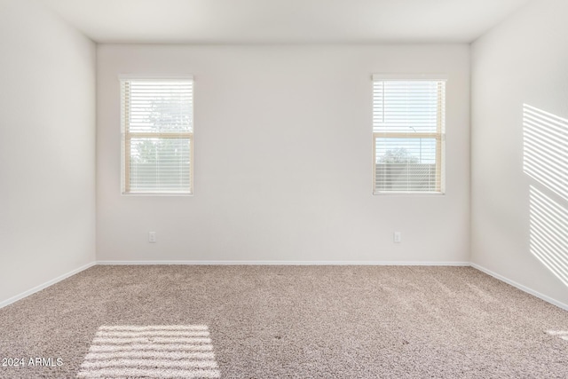 view of carpeted spare room