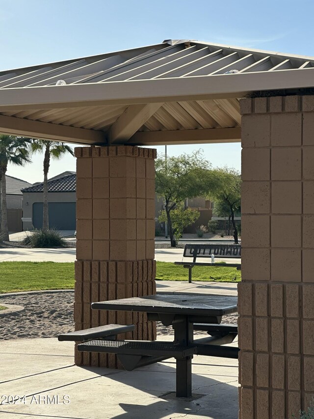 view of community with a gazebo