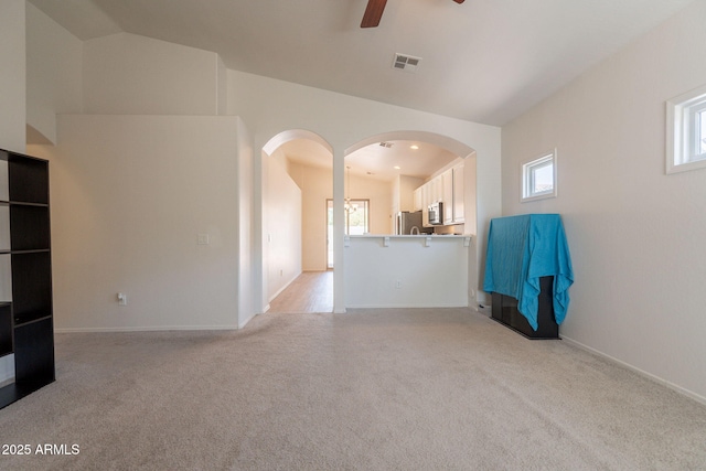 1956 N Hubbard Ln, Casa Grande, AZ 85122 - unfurnished room featuring plenty of natural light, light carpet, and a ceiling fan