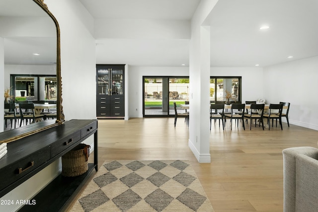 interior space featuring light hardwood / wood-style floors