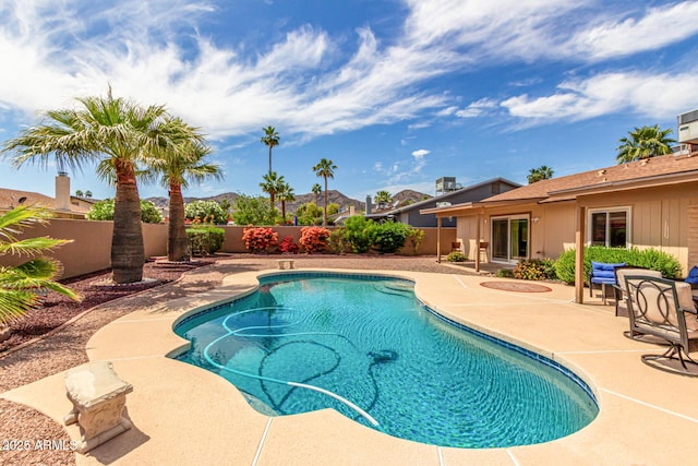 4245 E Yawepe St, Phoenix, AZ 85044 - view of pool featuring a fenced in pool, a patio, and a fenced backyard