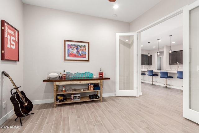 interior space featuring hardwood / wood-style flooring