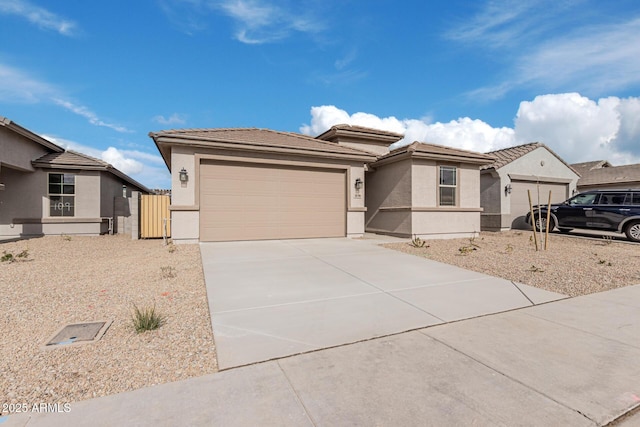 view of front facade with a garage