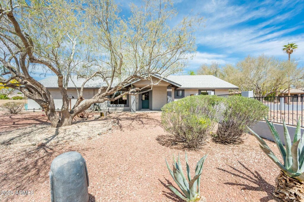 17008 E Alamosa Ave, Fountain Hills, AZ 85268 - view of front of property with fence and stucco siding
