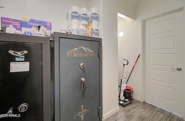 room details with wood finished floors and baseboards
