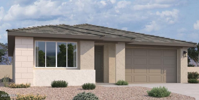 view of front of home featuring a garage