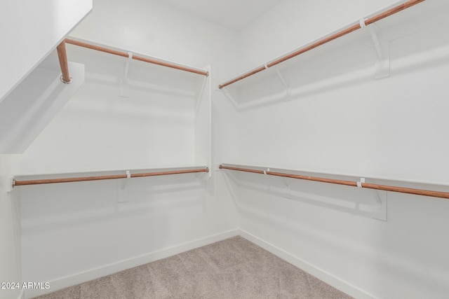 walk in closet featuring carpet