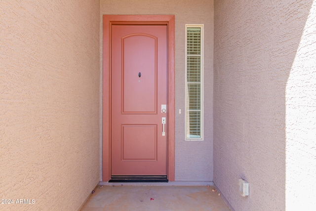 view of doorway to property