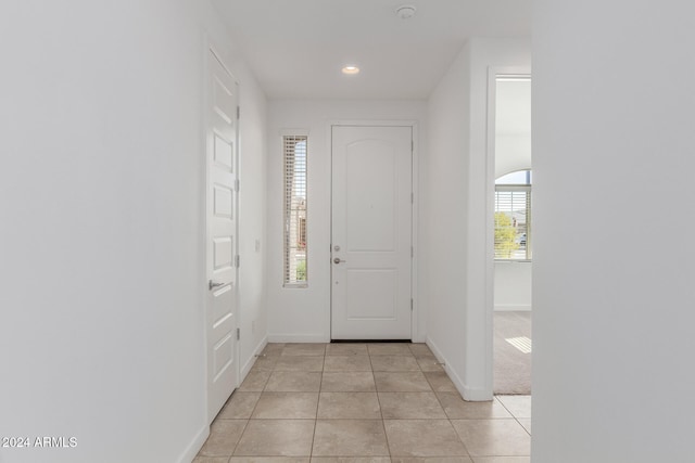 view of tiled entrance foyer