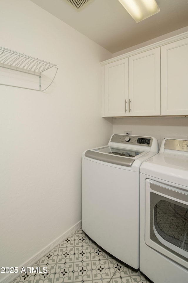 16 W Encanto Blvd Unit 22, Phoenix, AZ 85003 - washroom featuring cabinet space, washer and dryer, baseboards, and light flooring