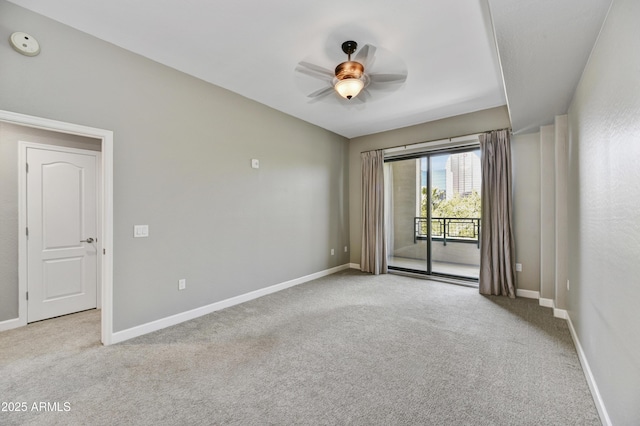 16 W Encanto Blvd Unit 22, Phoenix, AZ 85003 - empty room featuring light carpet, a ceiling fan, baseboards, and a smoke detector