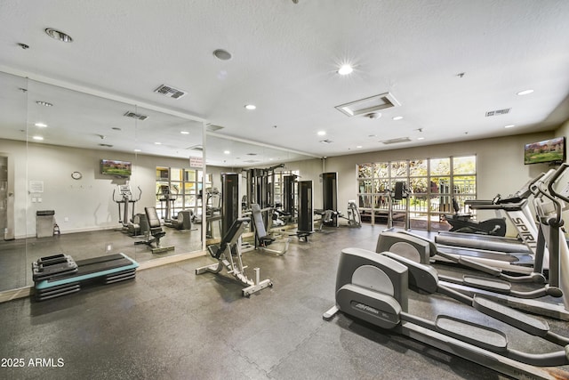 16 W Encanto Blvd Unit 22, Phoenix, AZ 85003 - workout area with recessed lighting, a textured ceiling, and baseboards