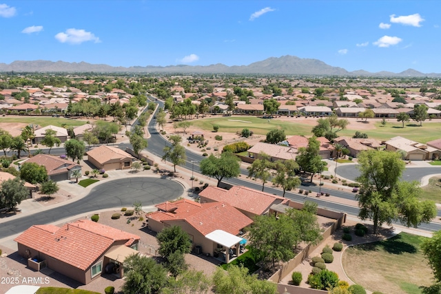 5024 S Citrus Ct, Gilbert, AZ 85298 - aerial perspective of suburban area featuring a mountainous background and a golf course