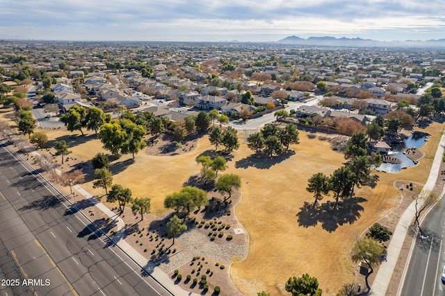 bird's eye view featuring a mountain view