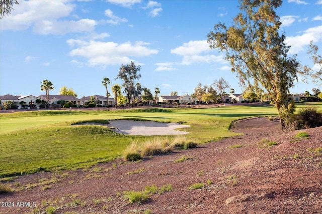 view of property's community featuring a yard