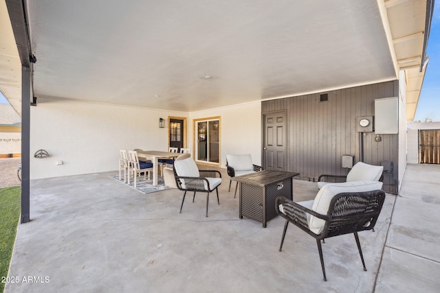 view of patio / terrace with an outdoor hangout area