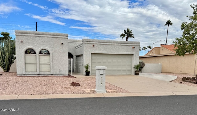 view of front facade with a garage