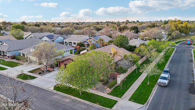 aerial view with a residential view