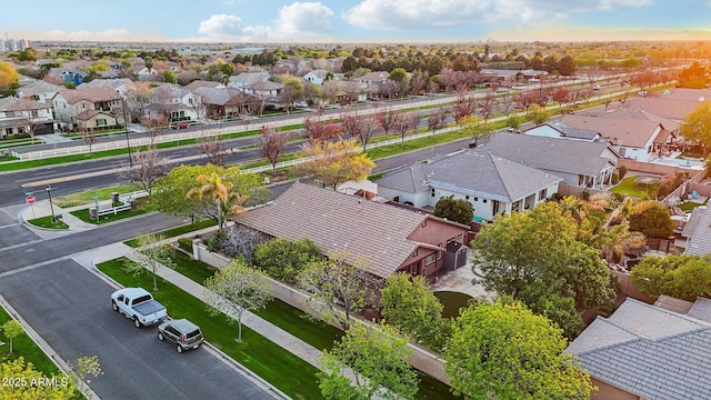 bird's eye view with a residential view