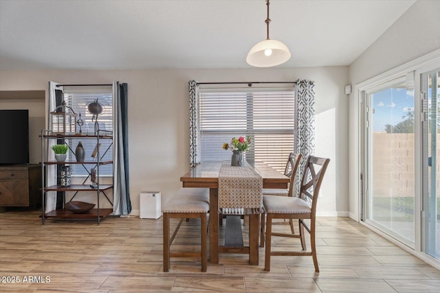 view of dining room