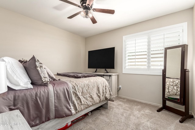 4137 E Stanford Ave, Gilbert, AZ 85234 - carpeted bedroom featuring ceiling fan and baseboards