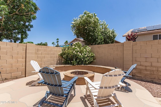 4137 E Stanford Ave, Gilbert, AZ 85234 - view of patio with a fire pit