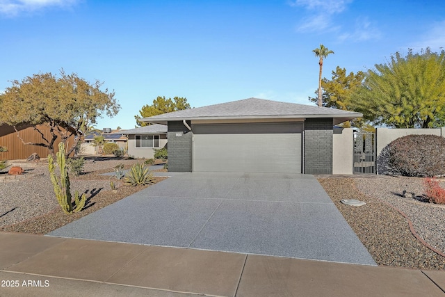 prairie-style house with a garage