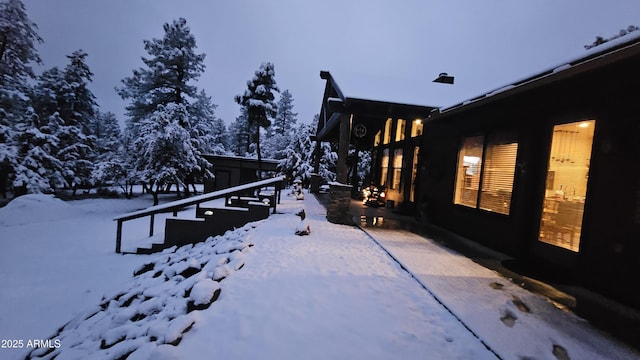 4990 N Pine Creek Canyon Dr, Pine, AZ 85544 - view of yard covered in snow