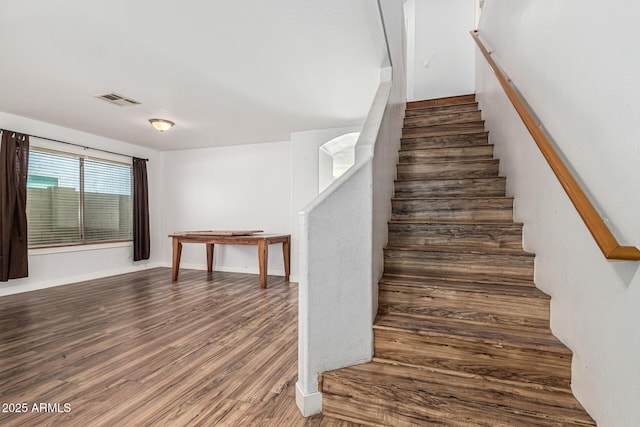 8939 W Villa Rita Dr, Peoria, AZ 85382 - stairway featuring wood finished floors