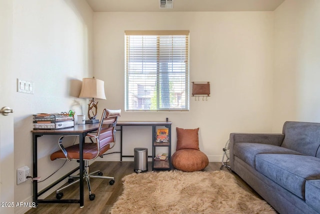 2465 W Clement Cir, Flagstaff, AZ 86001 - office area featuring wood finished floors and baseboards