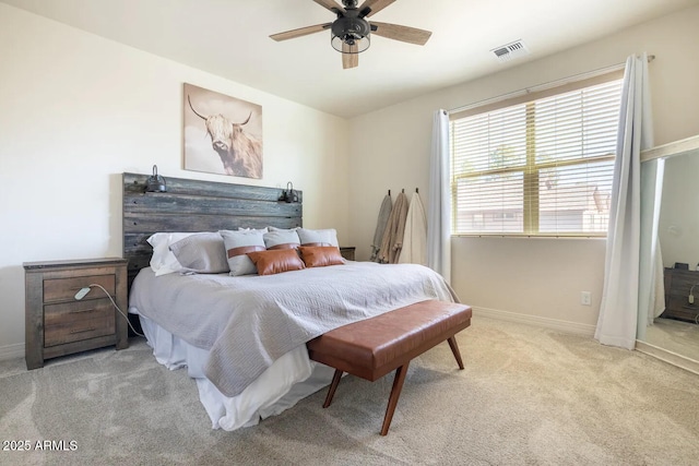 2465 W Clement Cir, Flagstaff, AZ 86001 - bedroom with carpet, baseboards, and ceiling fan