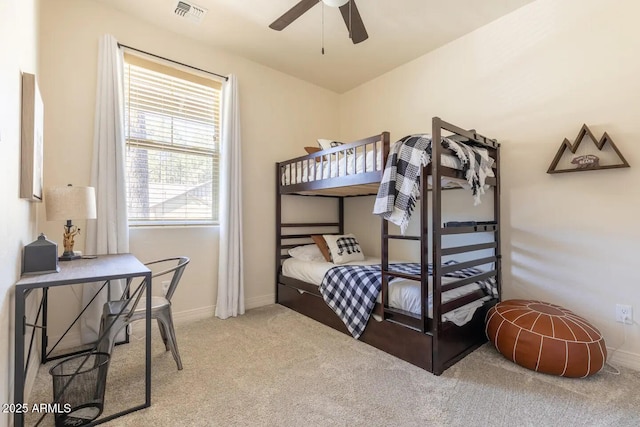 2465 W Clement Cir, Flagstaff, AZ 86001 - bedroom featuring carpet, baseboards, and a ceiling fan
