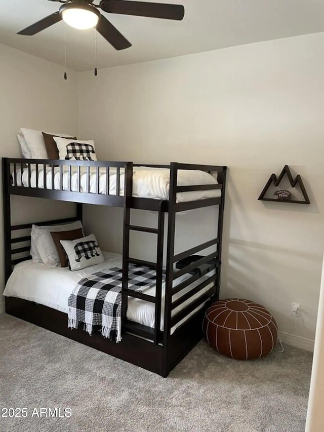 2465 W Clement Cir, Flagstaff, AZ 86001 - carpeted bedroom featuring ceiling fan and baseboards