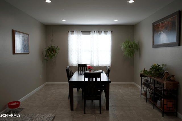 dining room featuring tile patterned floors