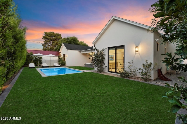 3808 E Fairmount Ave, Phoenix, AZ 85018 - back of property with stucco siding and an outdoor pool