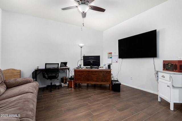 office with ceiling fan