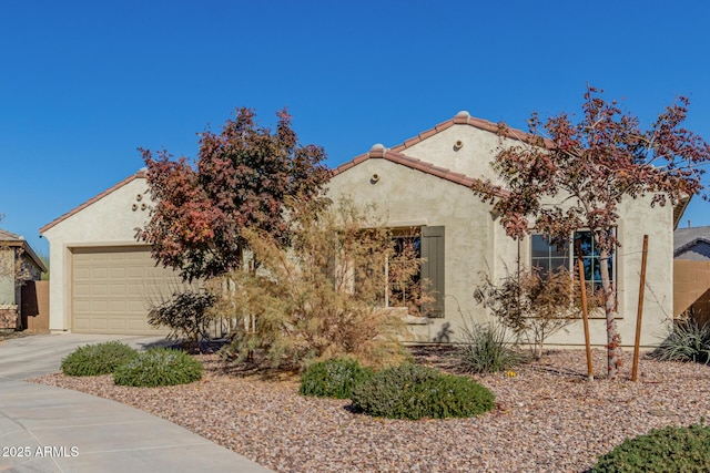 view of front facade with a garage