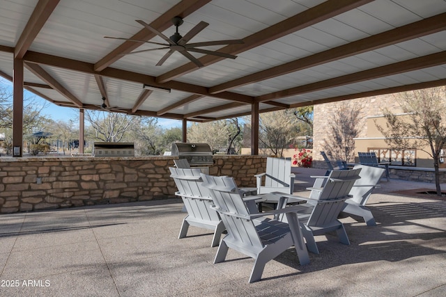 view of patio / terrace with area for grilling