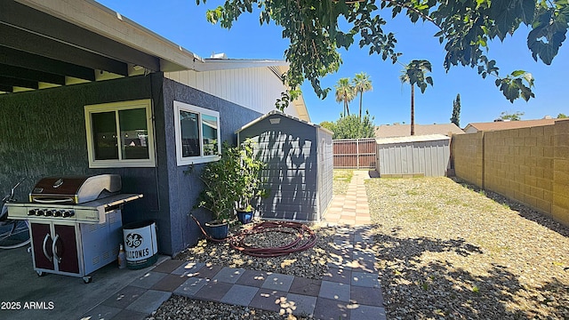 5751 W Muriel Dr, Glendale, AZ 85308 - fenced backyard with a shed