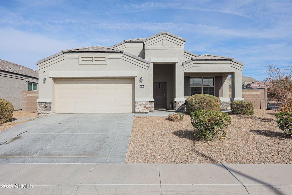 view of front of home featuring a garage