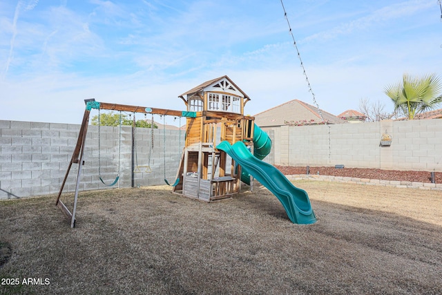 view of jungle gym