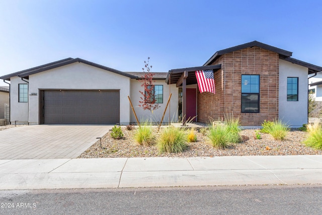 view of front of house featuring a garage