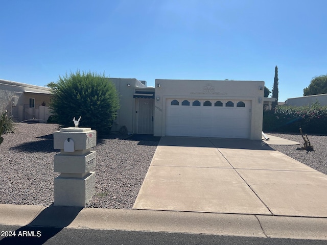 view of front facade with a garage